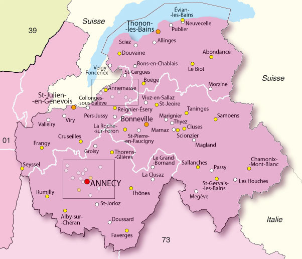 Map of Haute-Savoie